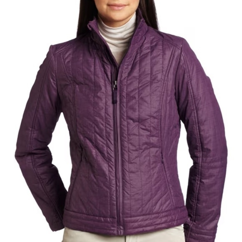 prAna Women's Kasi Jacket, quilted with Primaloft 100g fill, plum, small